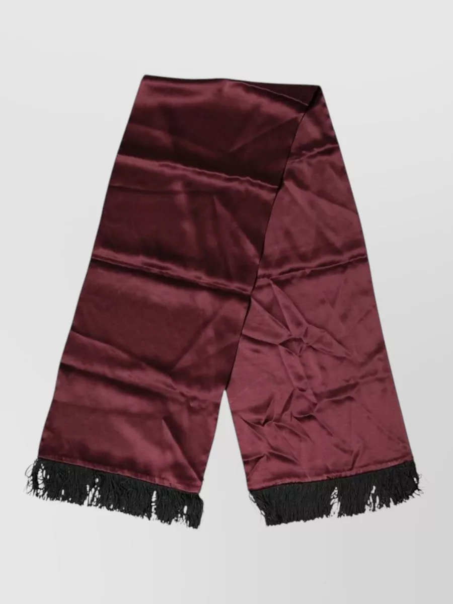 Dolce&Gabbana silk fringed scarf