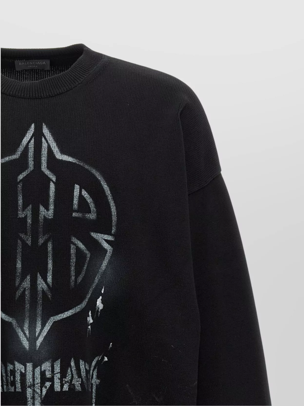 Balenciaga Logo Crew Neck Sweater With Graphic Print