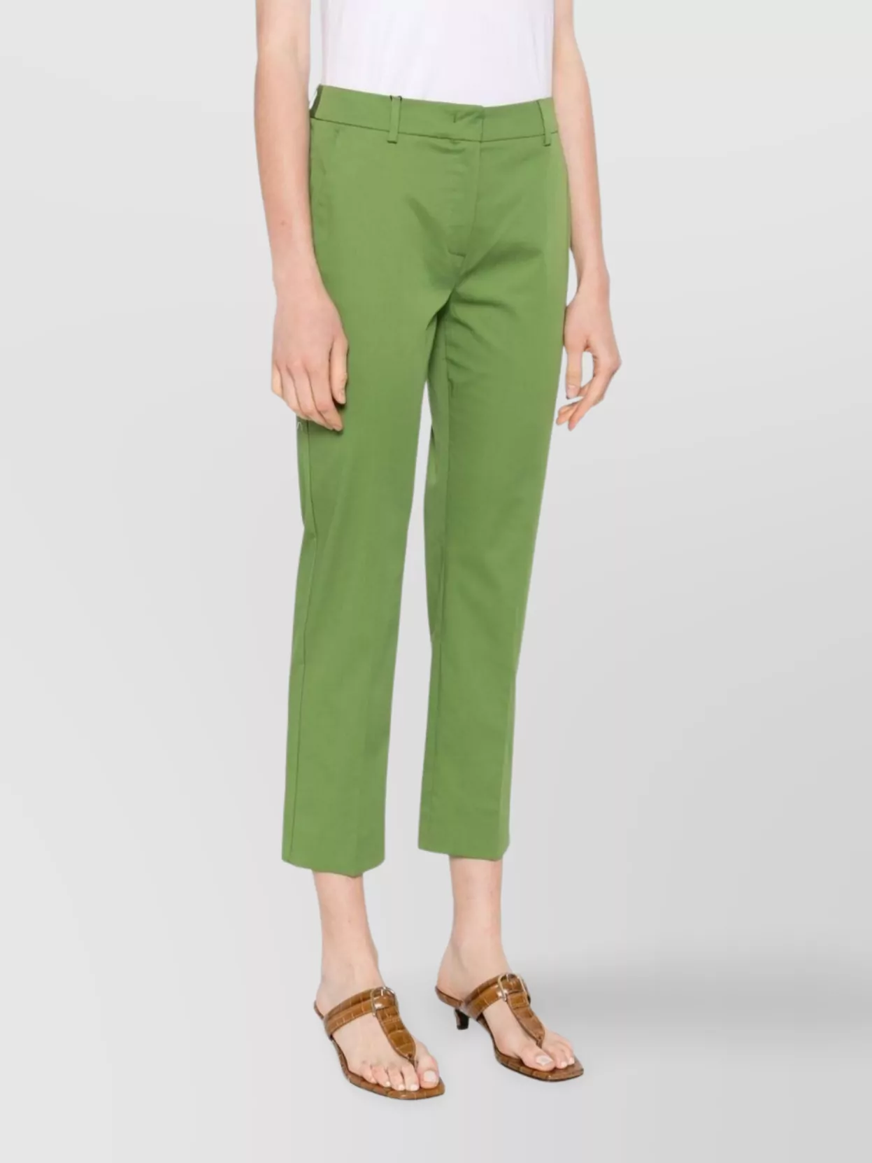 Weekend Max Mara Trousers With Back And Side Pockets In Green
