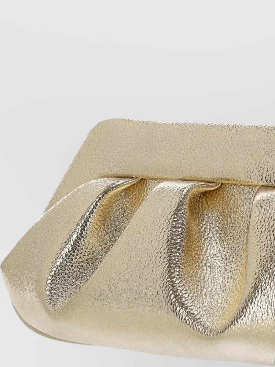 Themoiré Bios Metallic Pleated Clutch Bag Strap