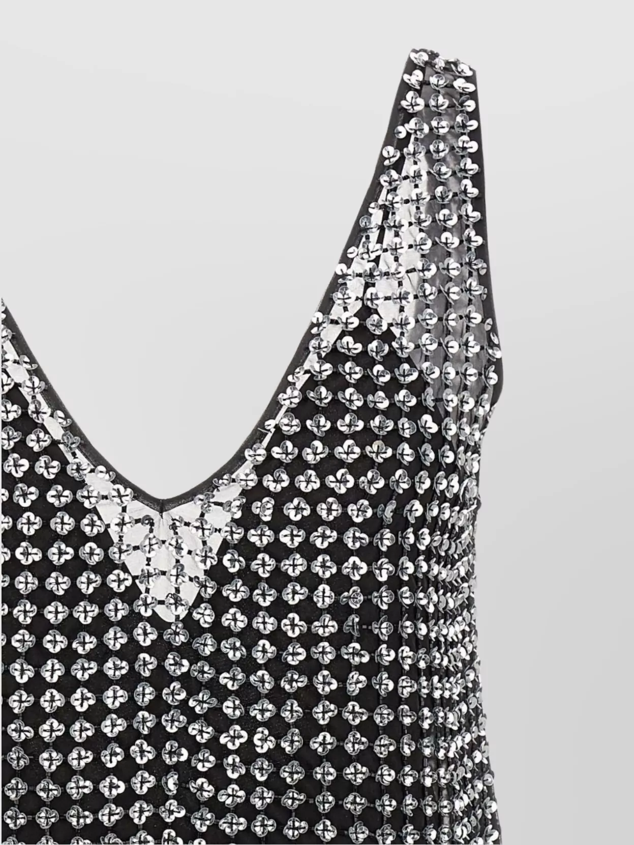Max Mara Sequin V-Neck Embellished Mini Dress