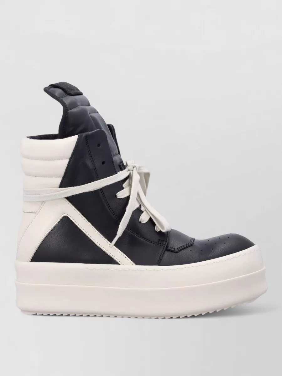 Rick Owens Leather High-Top Sneakers