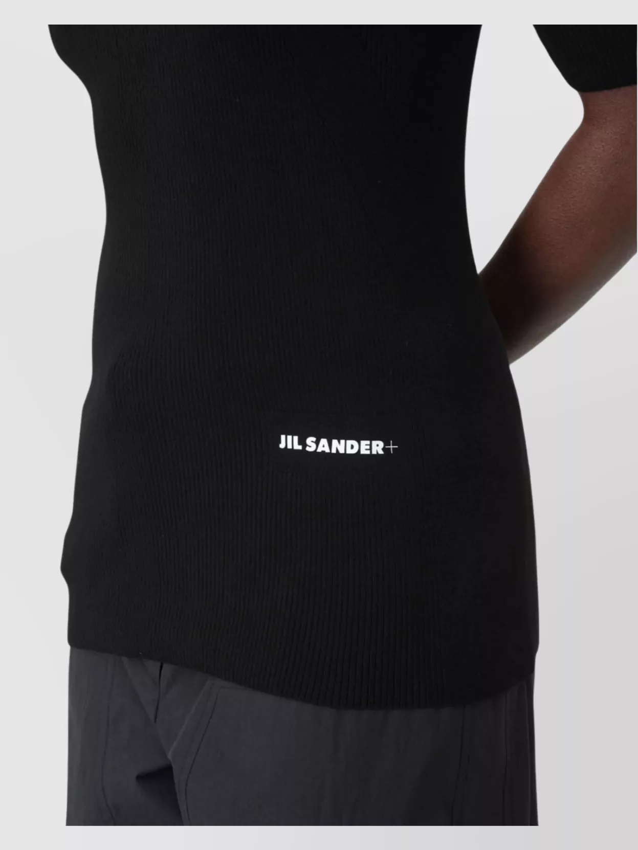 Jil Sander Short Sleeve Fitted Knit Sweater