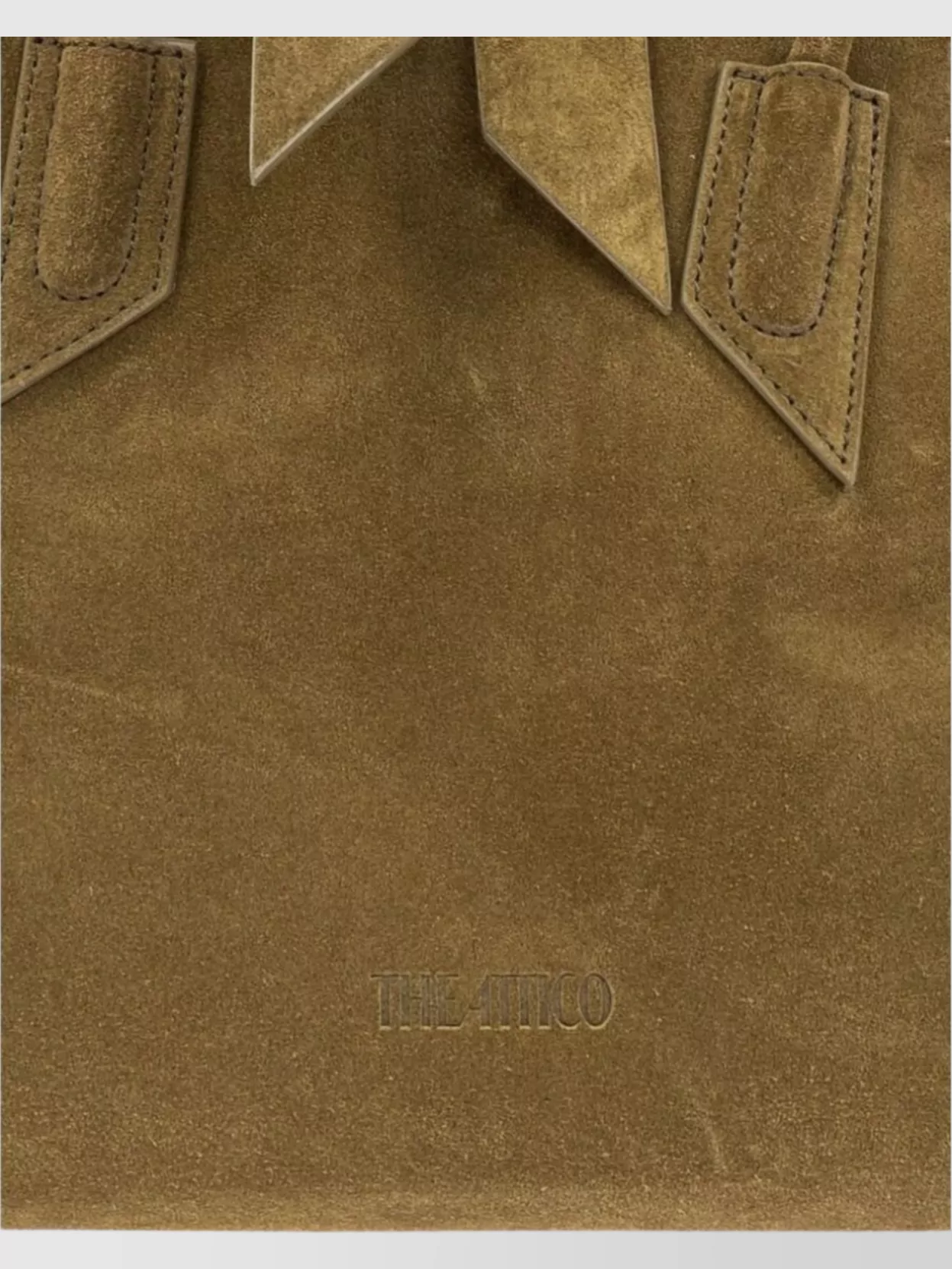 The Attico Medium Leather Shoulder Bag With Double Handles