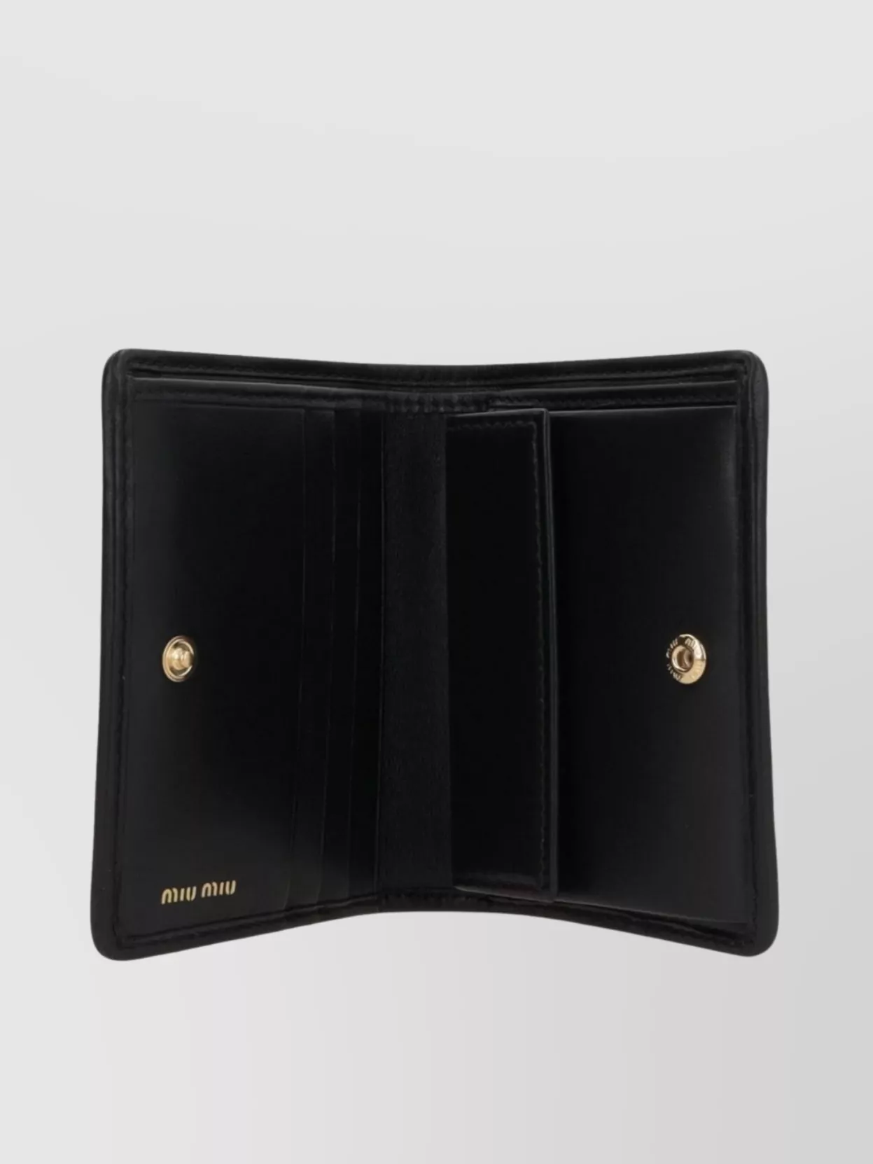 Miu Miu Quilted Leather Wallet Snap Button