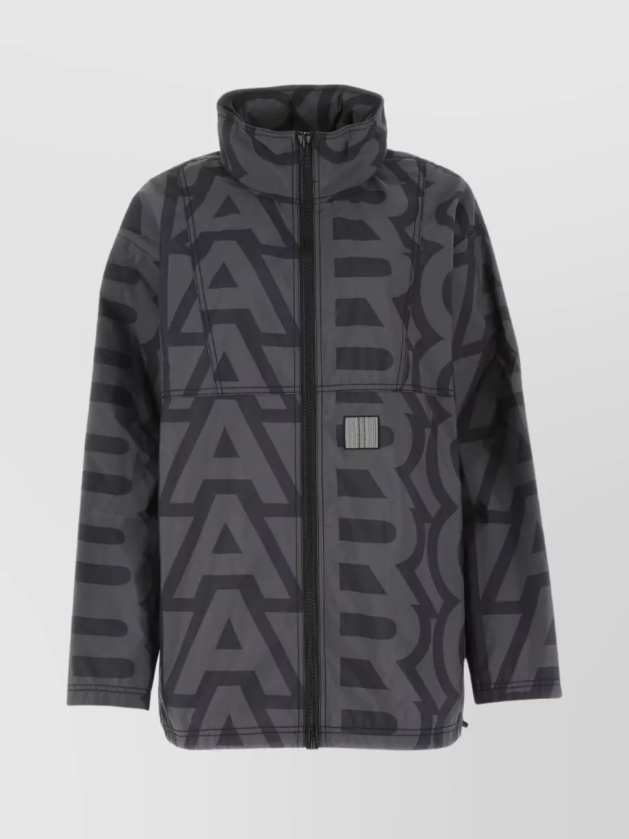 Shop Marc Jacobs Geometric Pattern Lightweight Jacket In Black