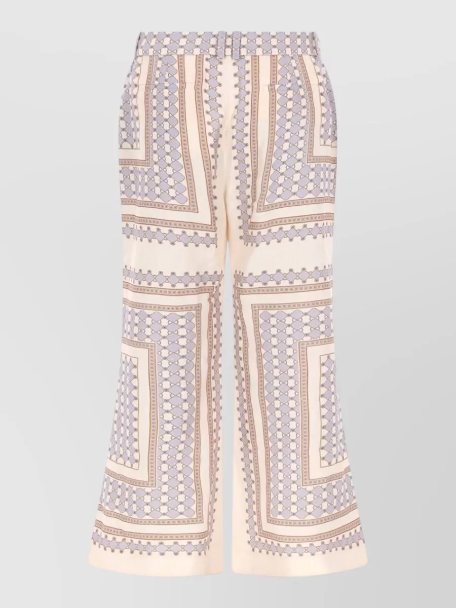 Zimmermann Linen high-rise flared trousers
