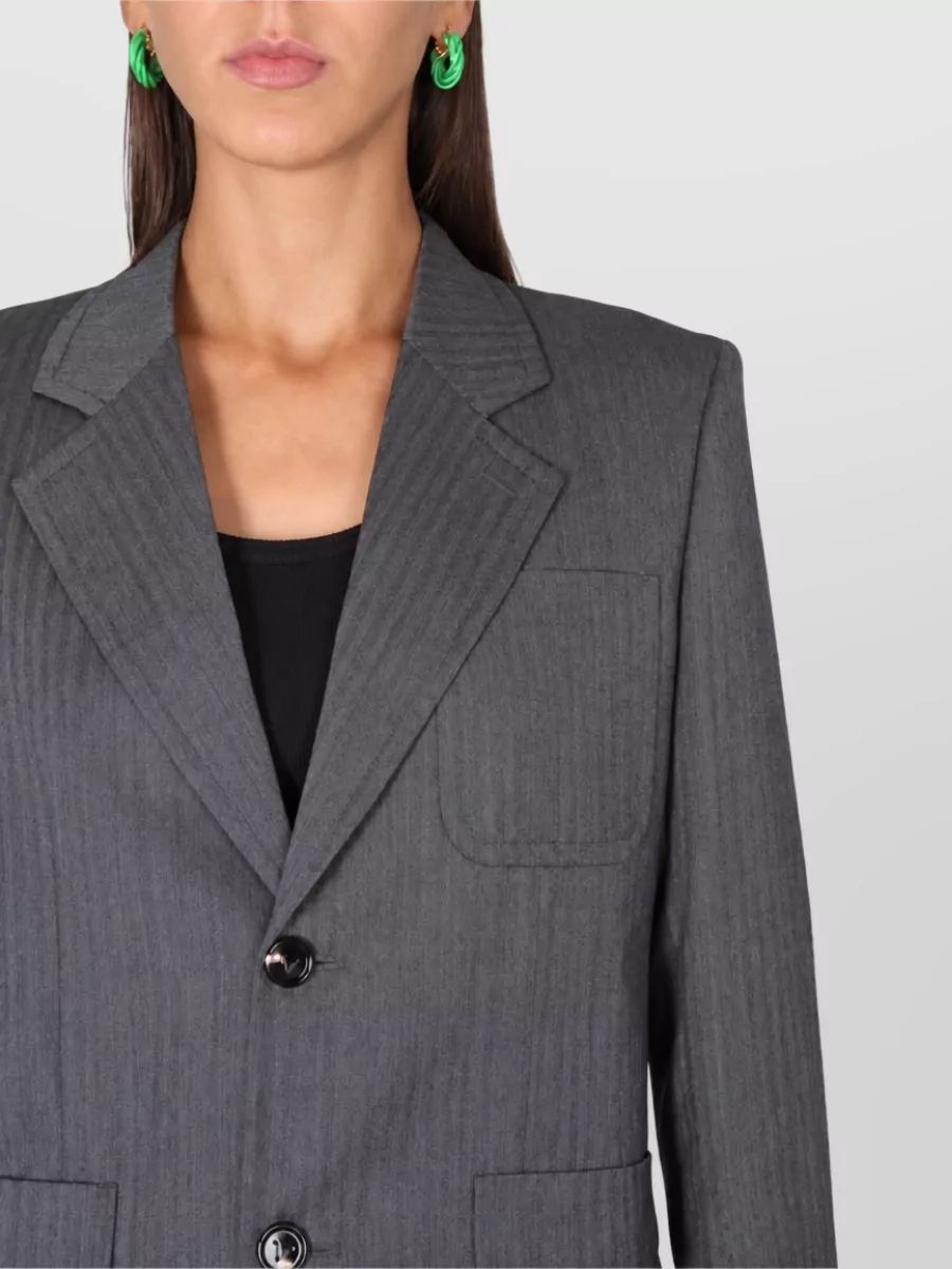 Bottega Veneta Chevron Wool Blazer