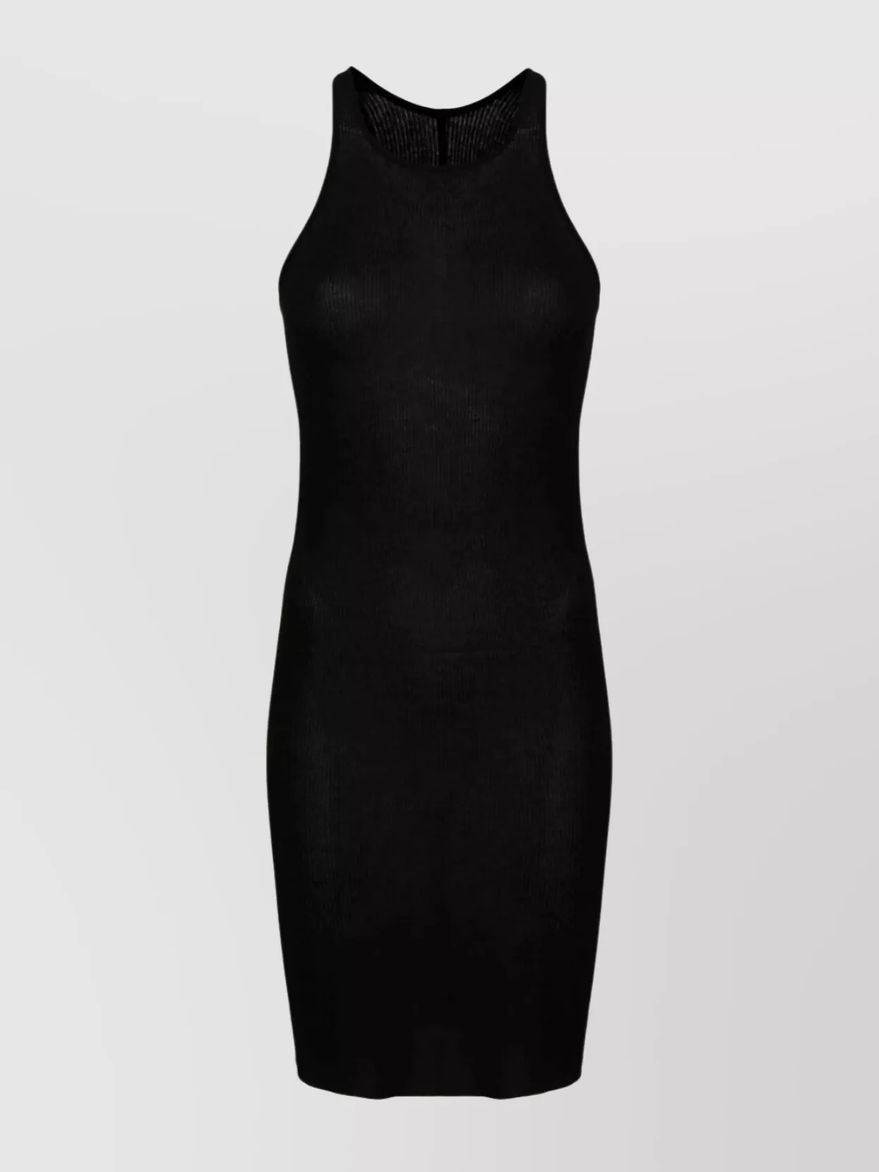 Shop Rick Owens Fitted Racerback Mini Dress In Black