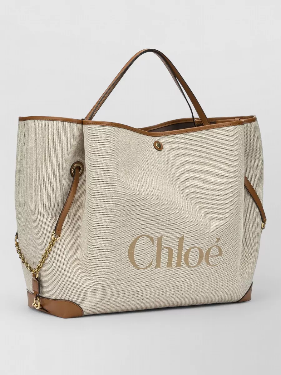 Chloé Chloé Carry Large Cotton Tote Bag
