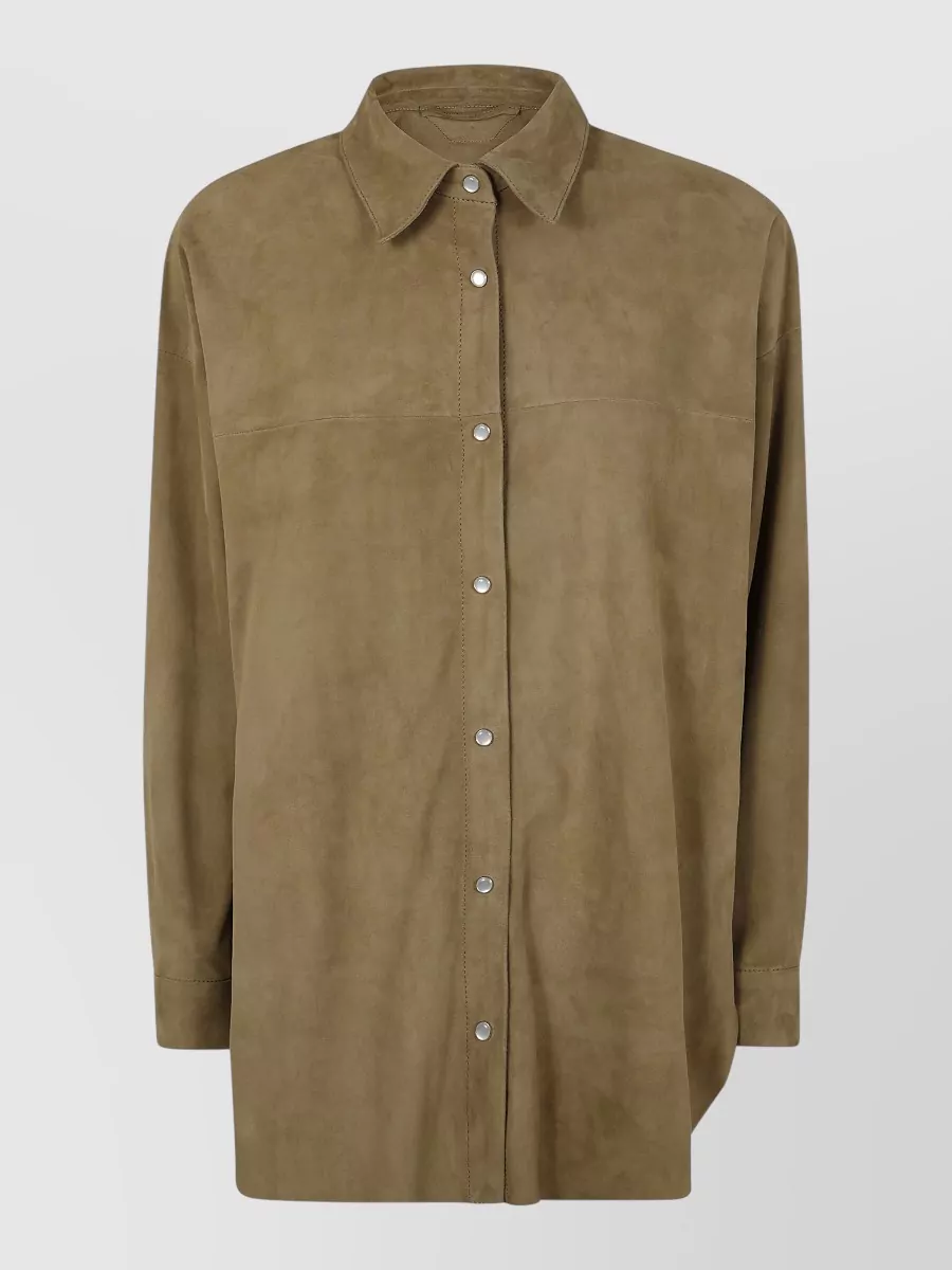 Salvatore Santoro leather oversized fitted jacket