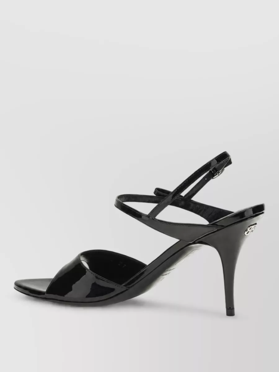 Balenciaga Leather Avenue Bow Sandals
