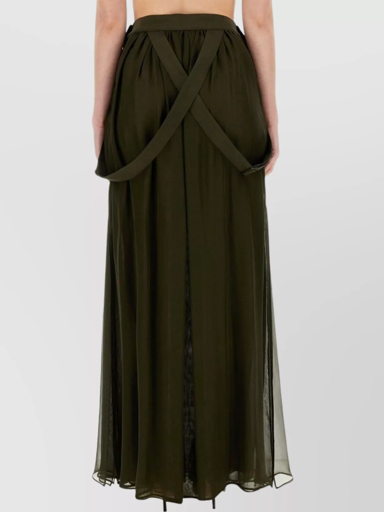 Max Mara High Waist Pleated Maxi Skirt