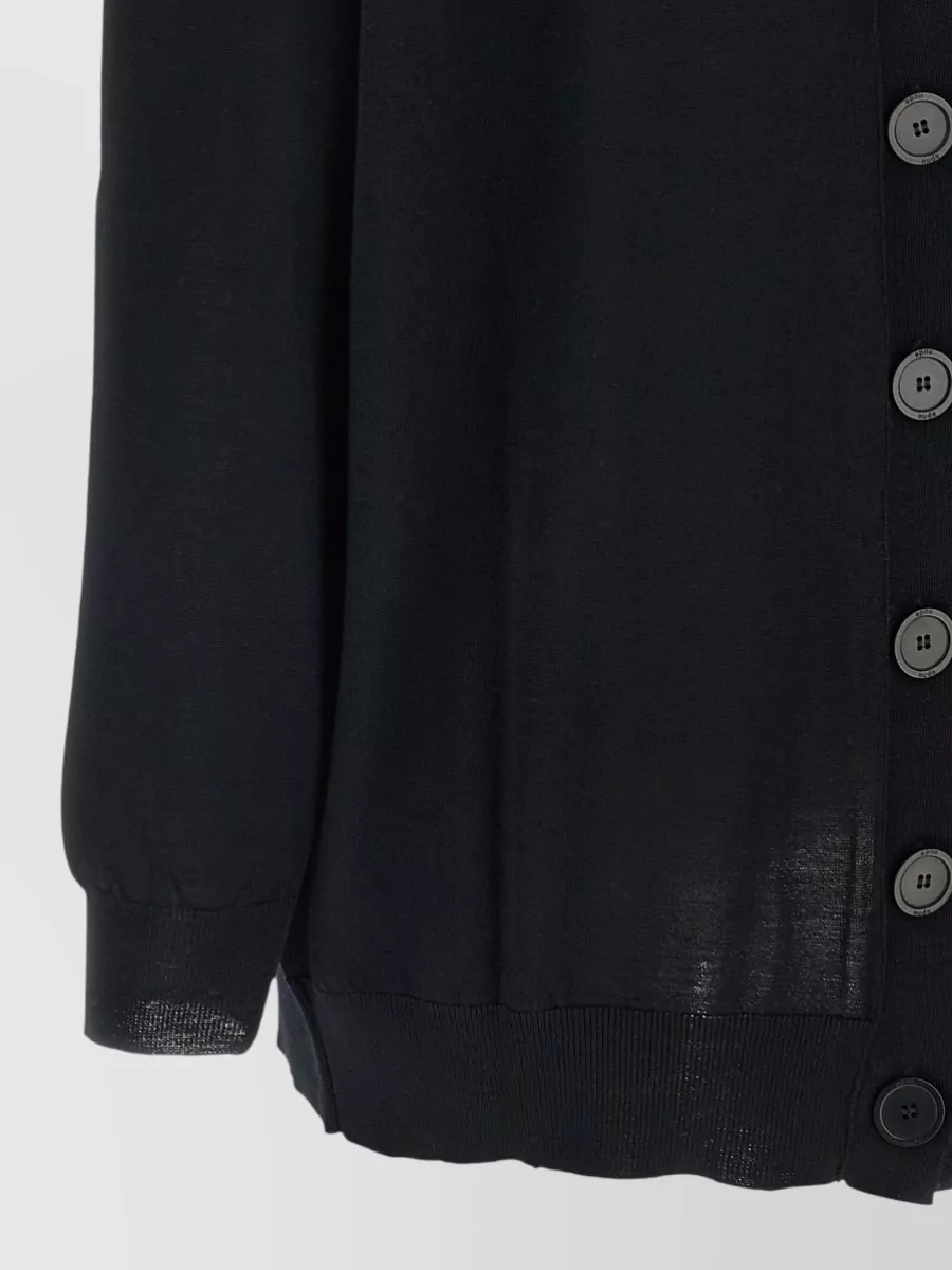 Nude Wool V-Neck Front Back Cardigan