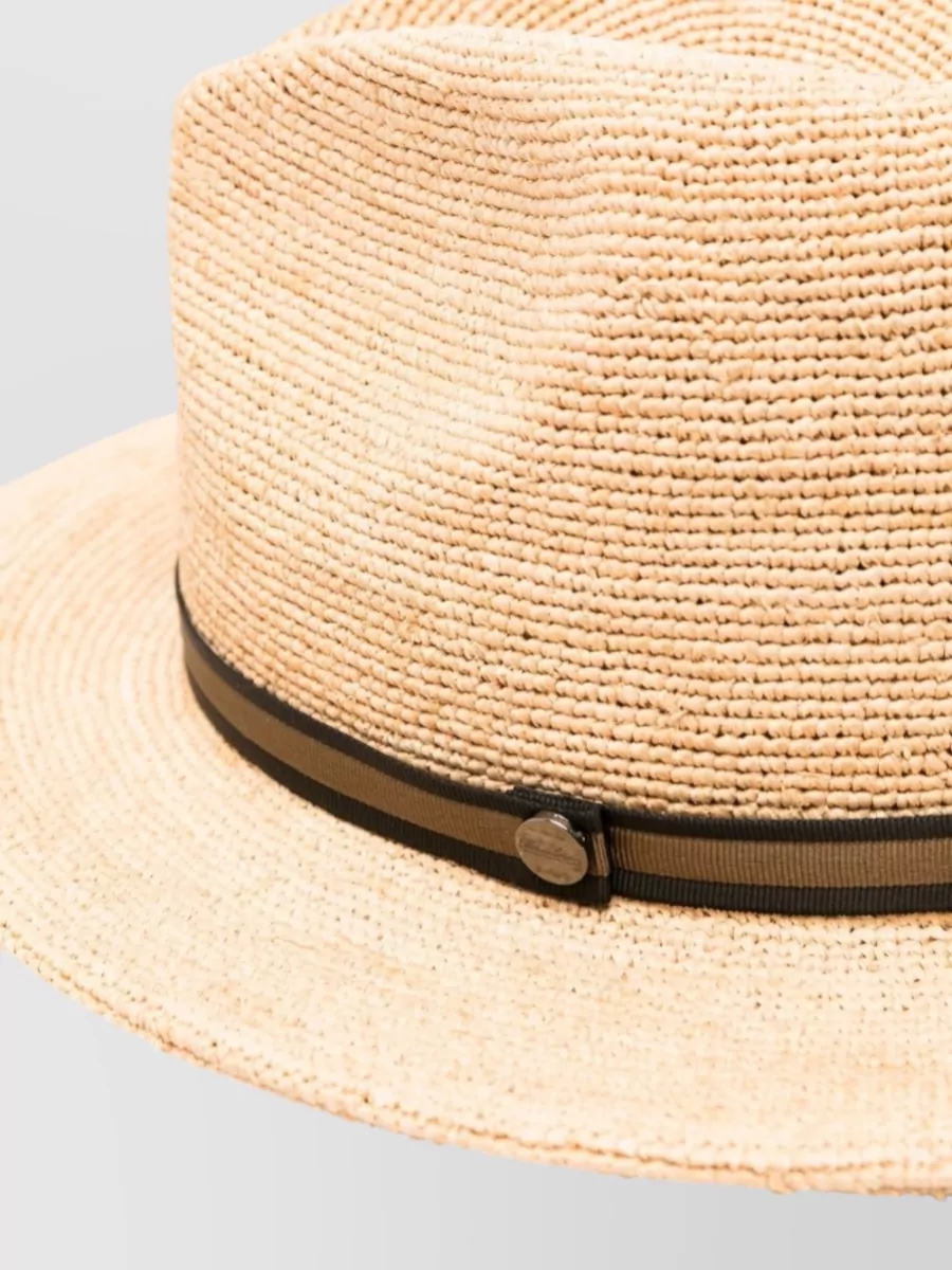 Borsalino Straw Fedora Hat