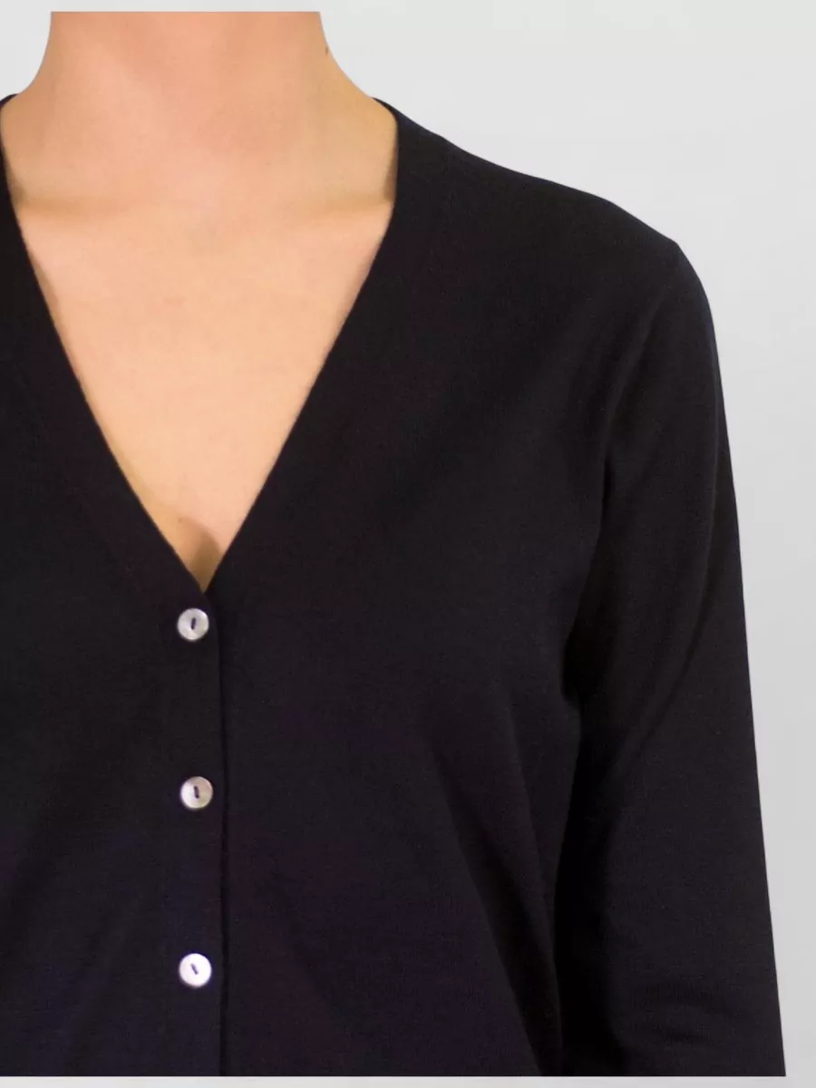 La Rose cashmere silk v-neck cardigan