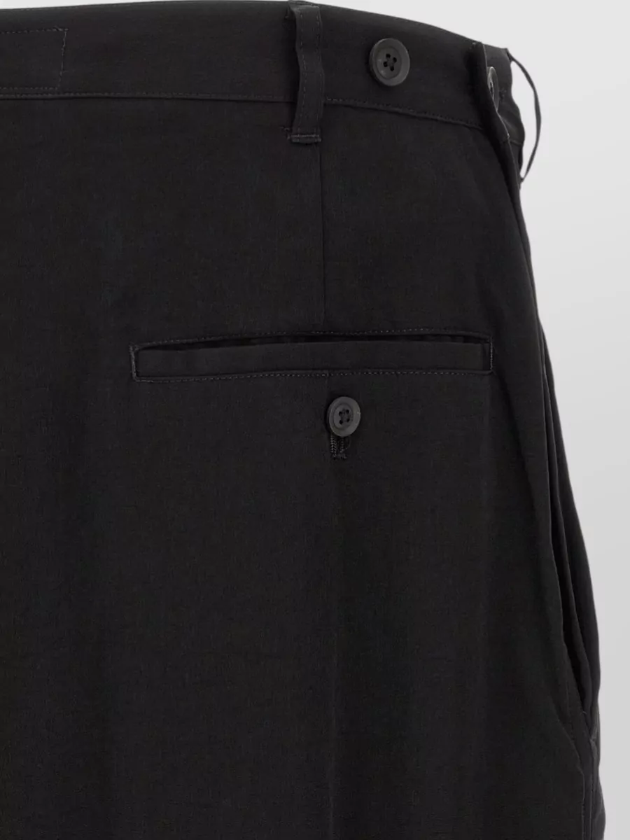 Yohji Yamamoto Hakama Style Trousers Belt Loops Pleats