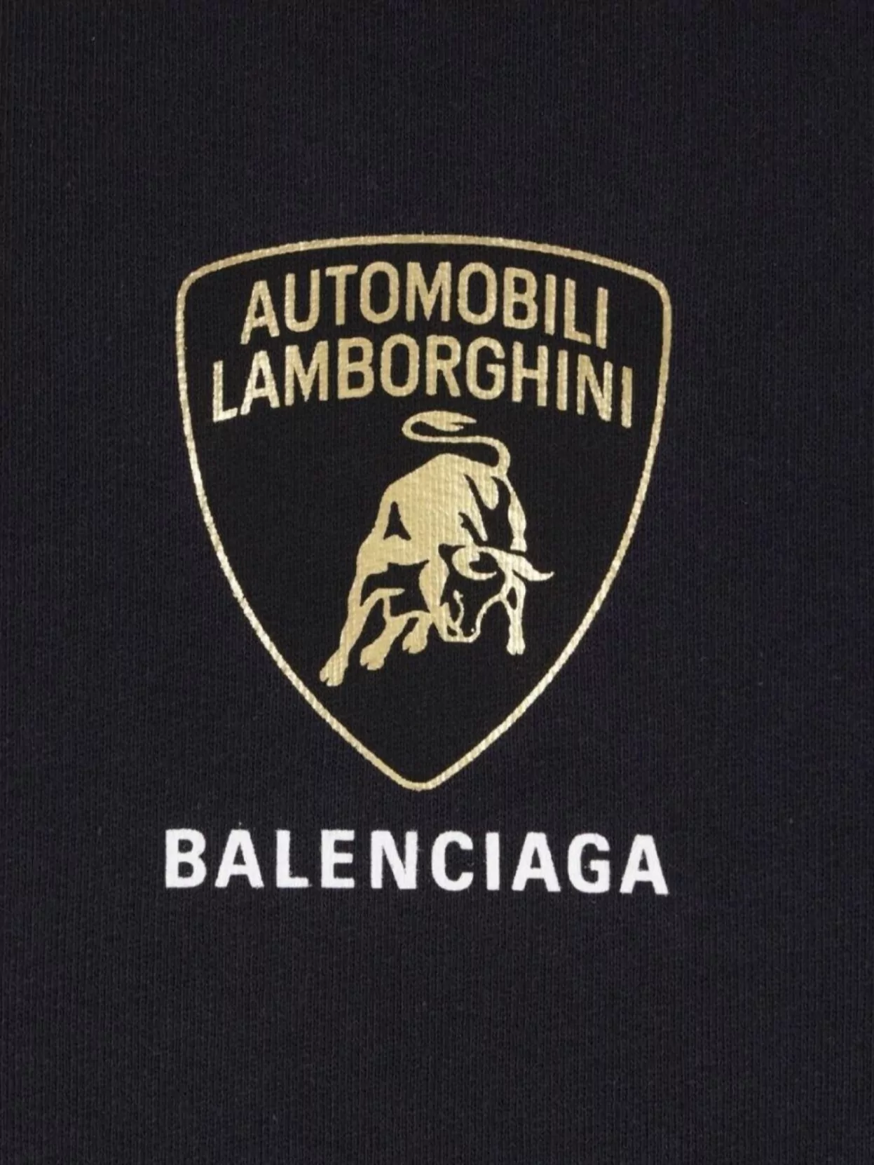 Balenciaga Black Hoodie With Fixed Hood And Logo Print On The Front In Cotton Man In Blue