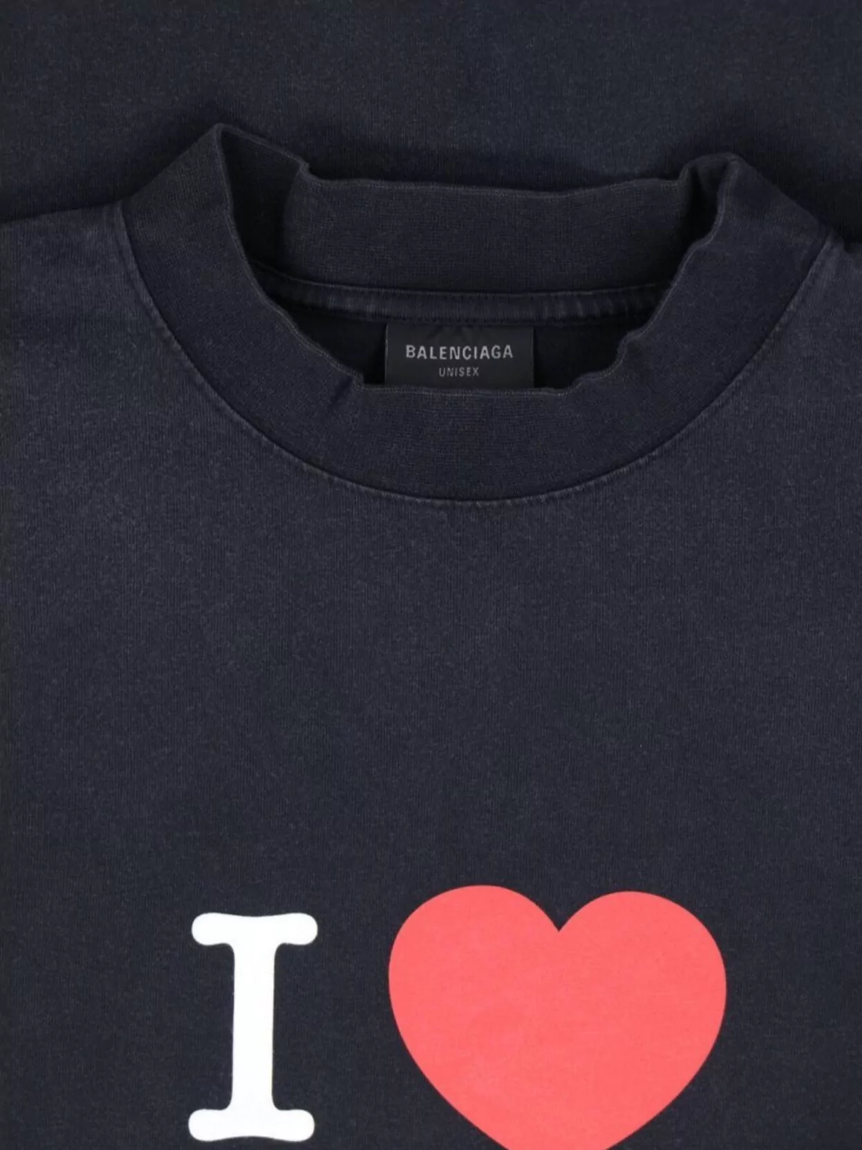 Shop Balenciaga Crew Neck Oversized Graphic Print Unisex Top In Blue