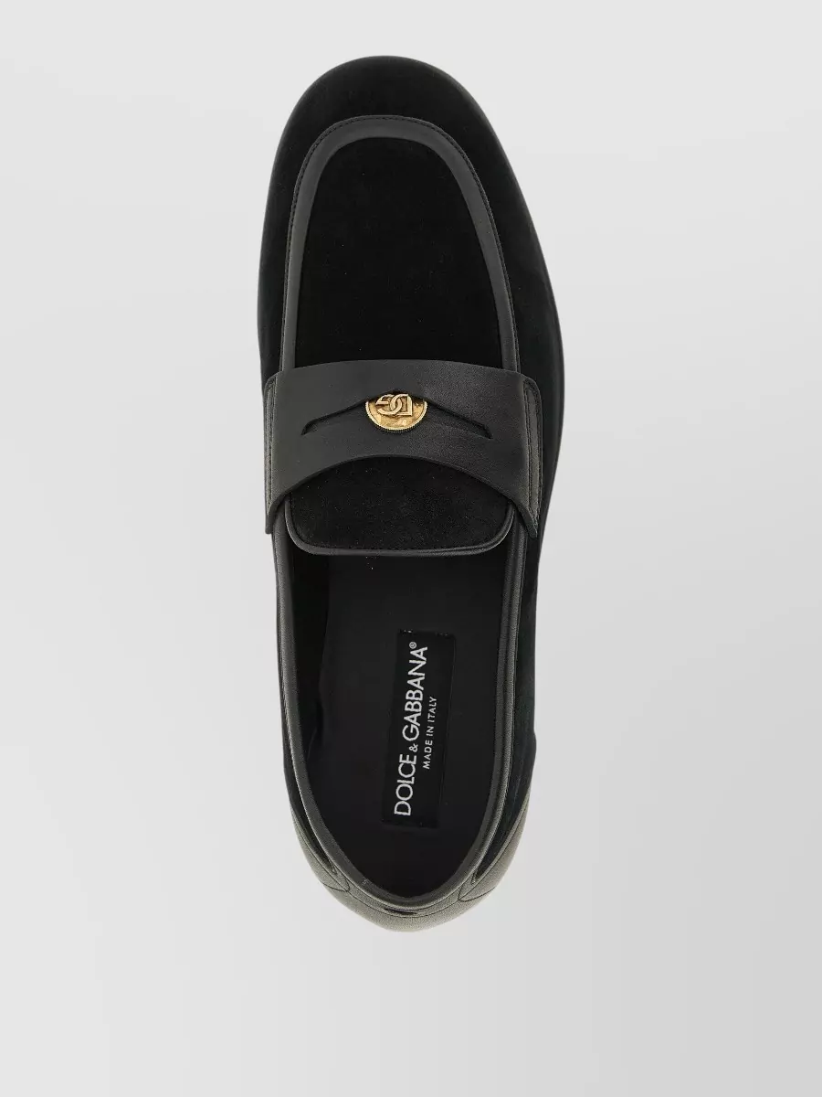 Dolce&Gabbana Ariosto Round Toe Leather Loafers