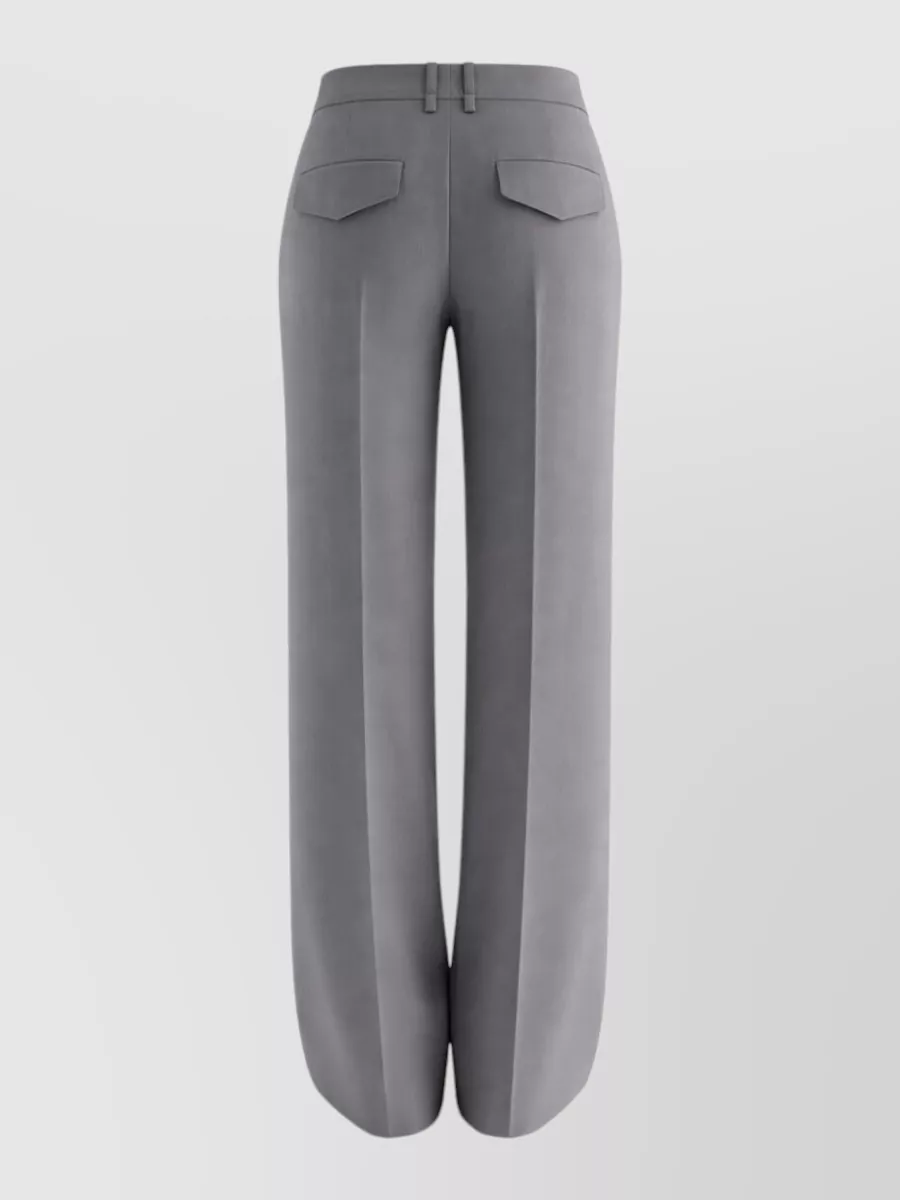 Jil Sander Wool Gabardine Trousers Wide Leg Pleated