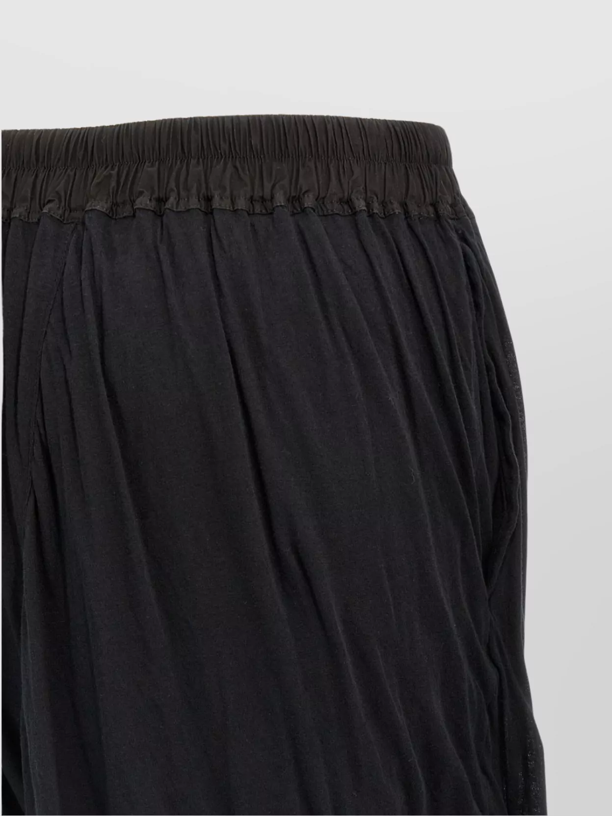 Rick Owens Dbl Long Boxers Bermuda And Short Black In Black