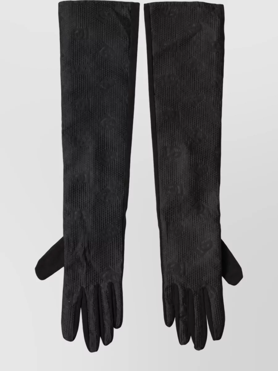 Dolce&Gabbana Silk Elbow-Length Gloves