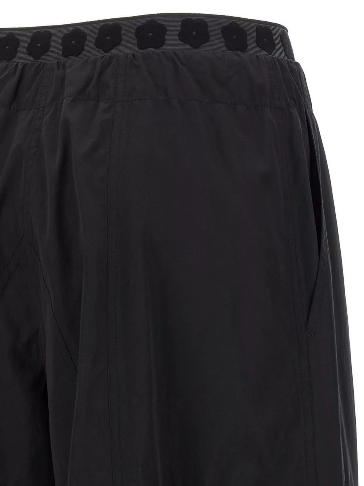 Kenzo Elastic Waistband Cargo Pants In Black