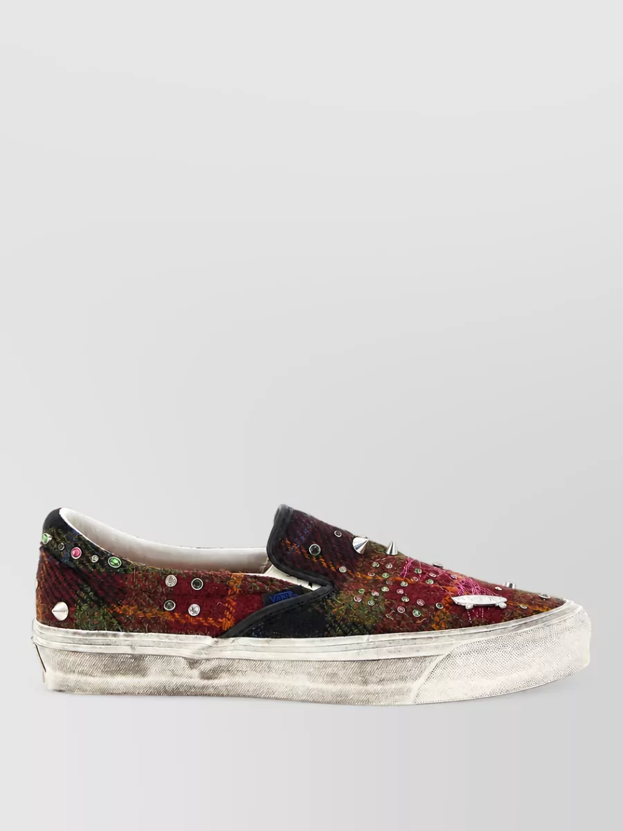 Vans harris tweed studded slip-on sneakers