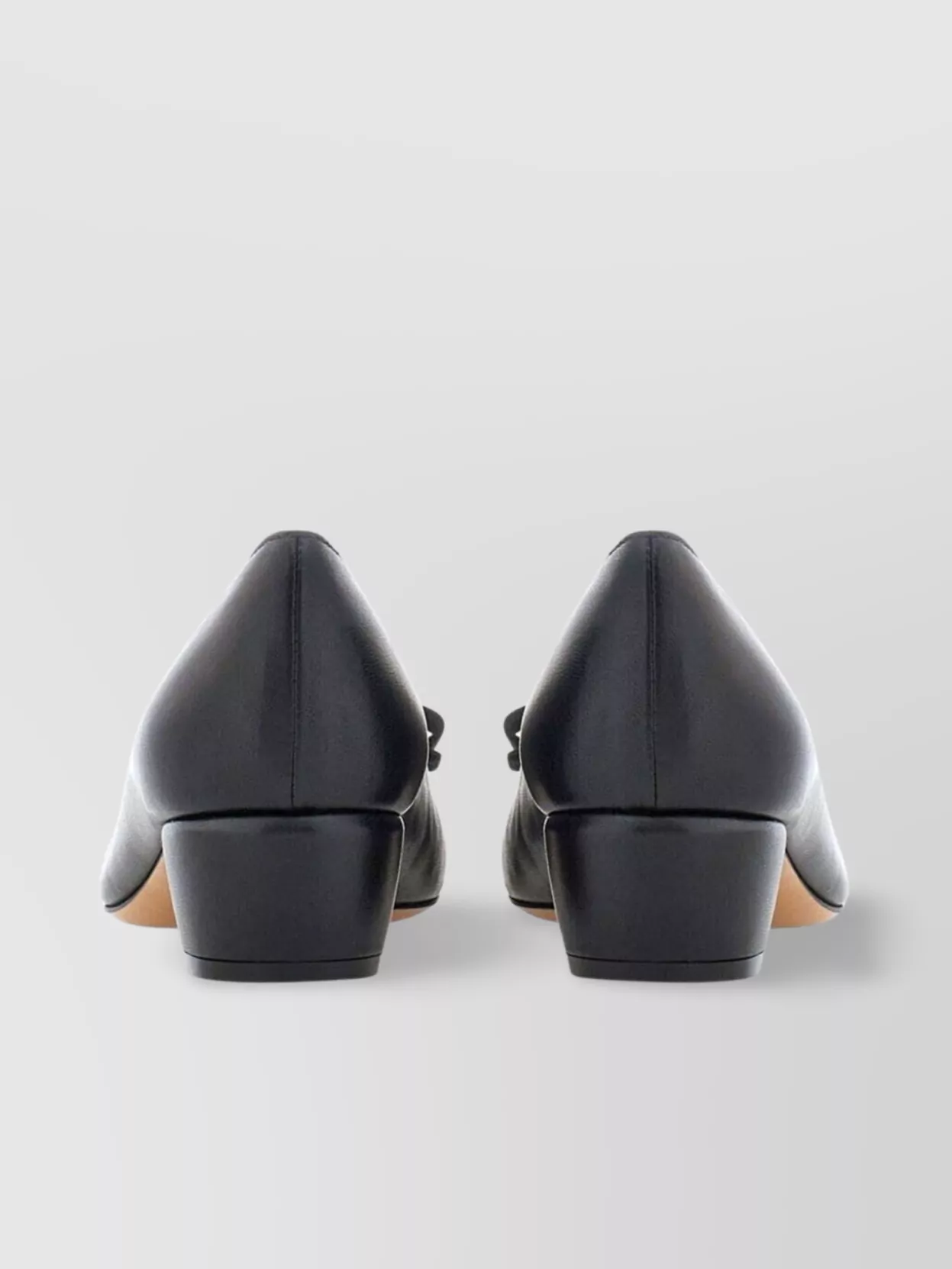 Ferragamo Soft Bow Block Heel Pumps