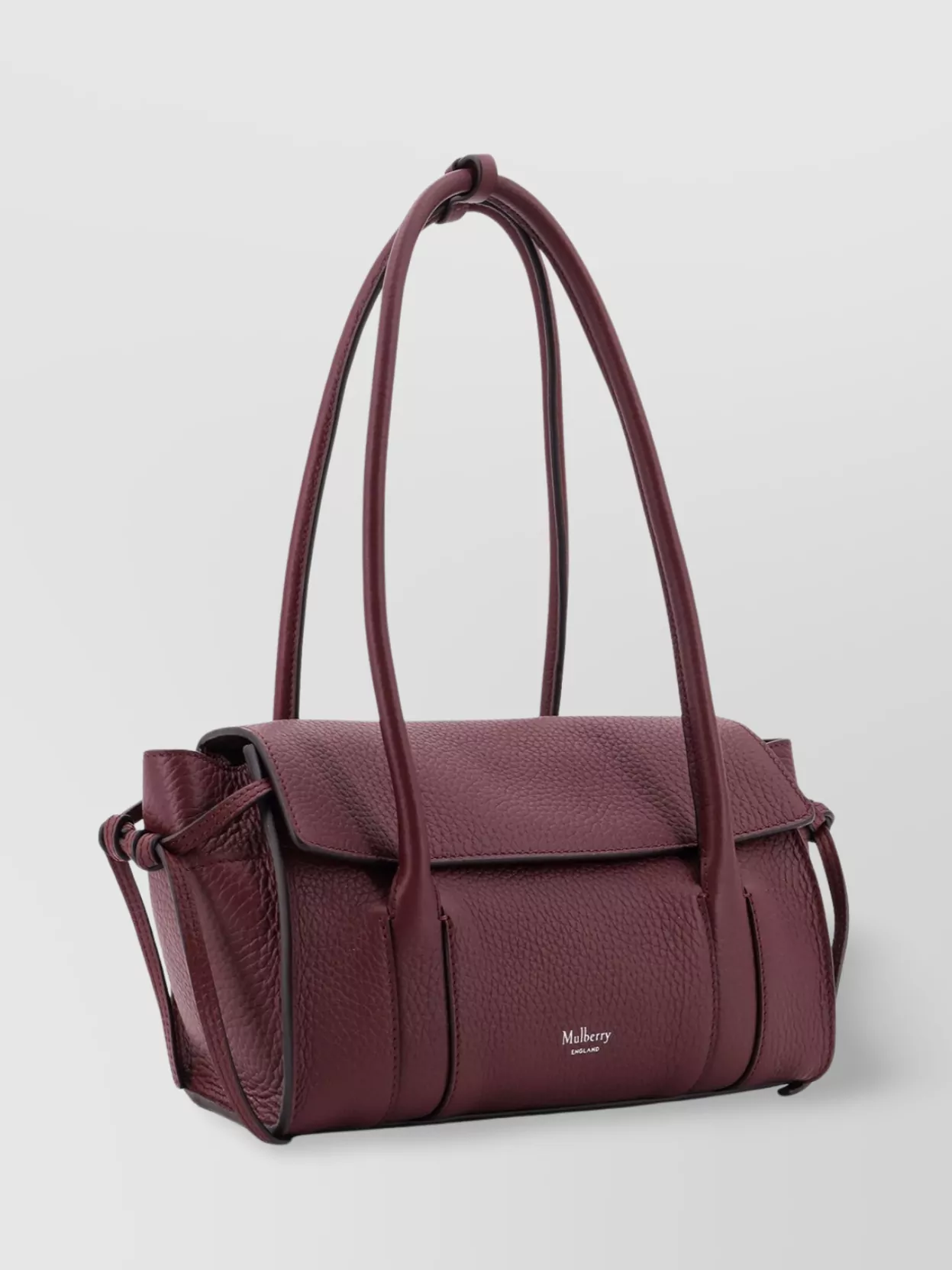 Mulberry Logo Embossed Leather Shoulder Bag