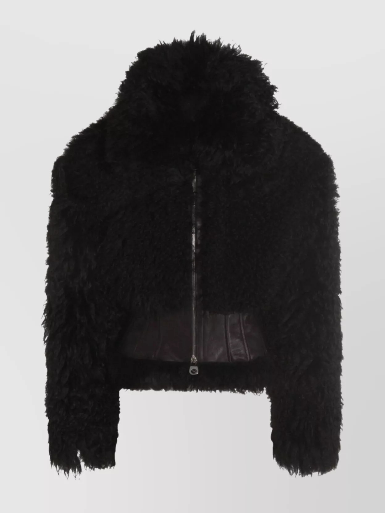 Blumarine Long-sleeved Hooded Cotton Jacket In Black