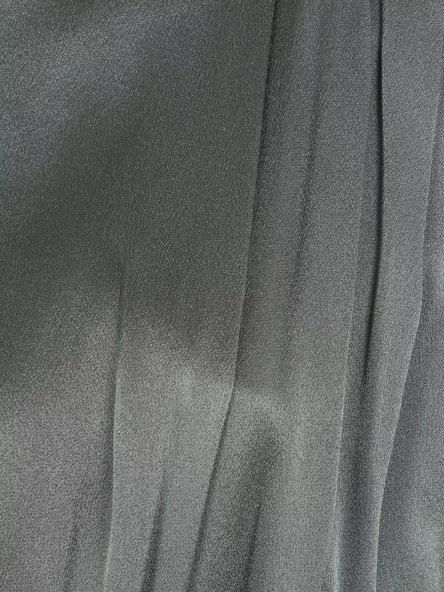 Semicouture Satin Long Dress Keyhole Back Pleated