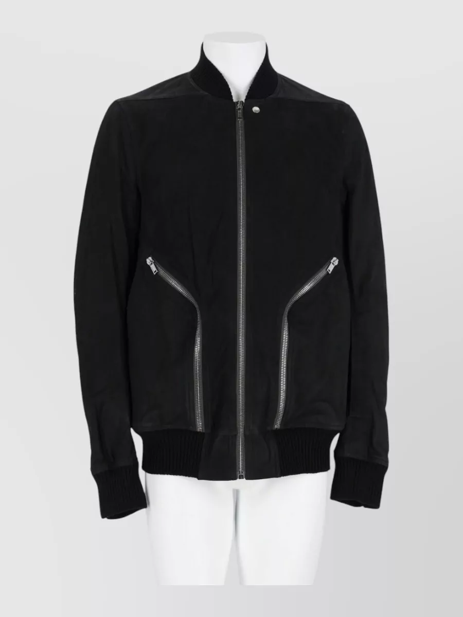 Rick Owens lamb leather bomber jacket