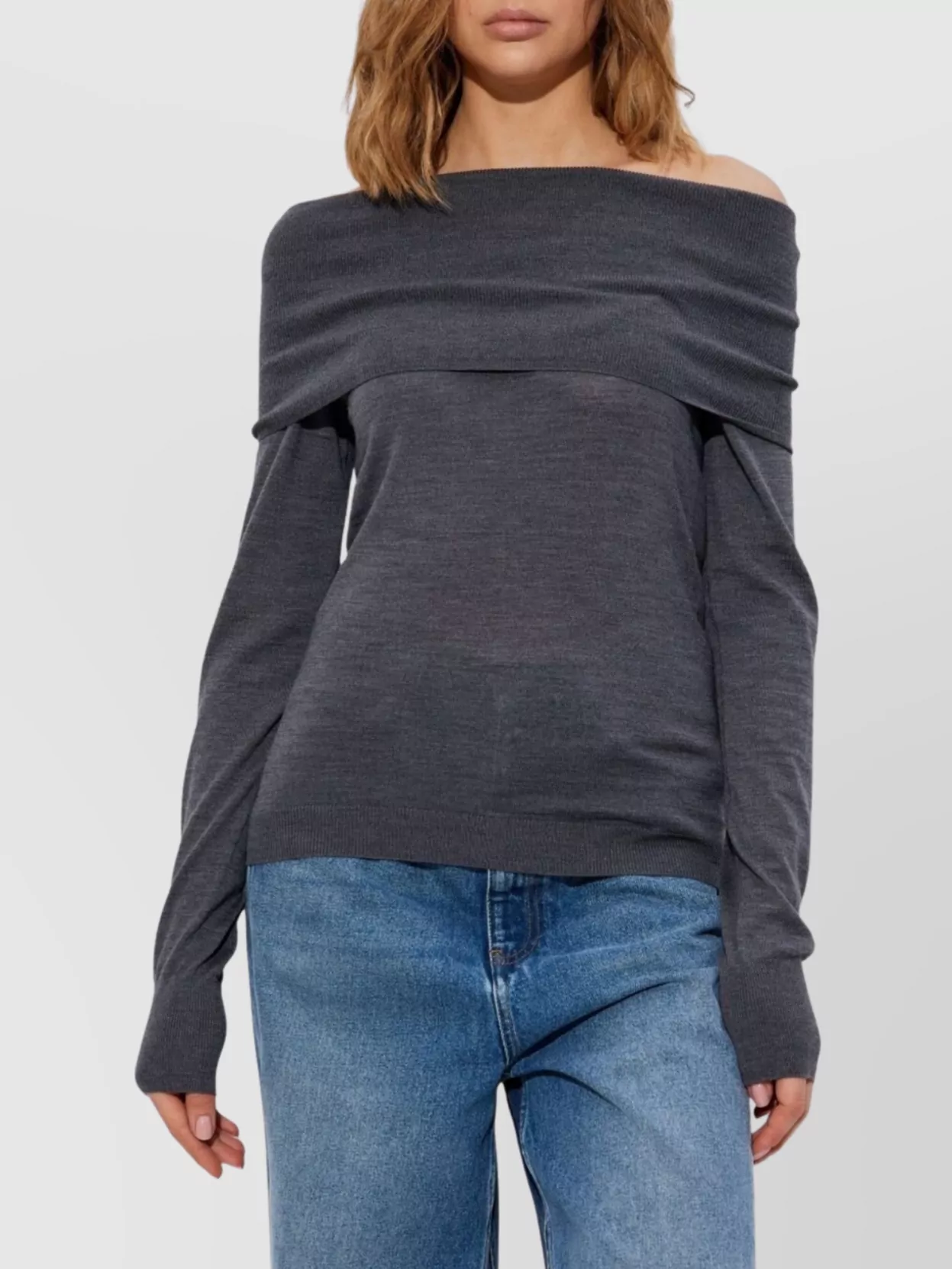 Stella Mccartney Shoulder Knitwear Stretch Ribbed Sleeves