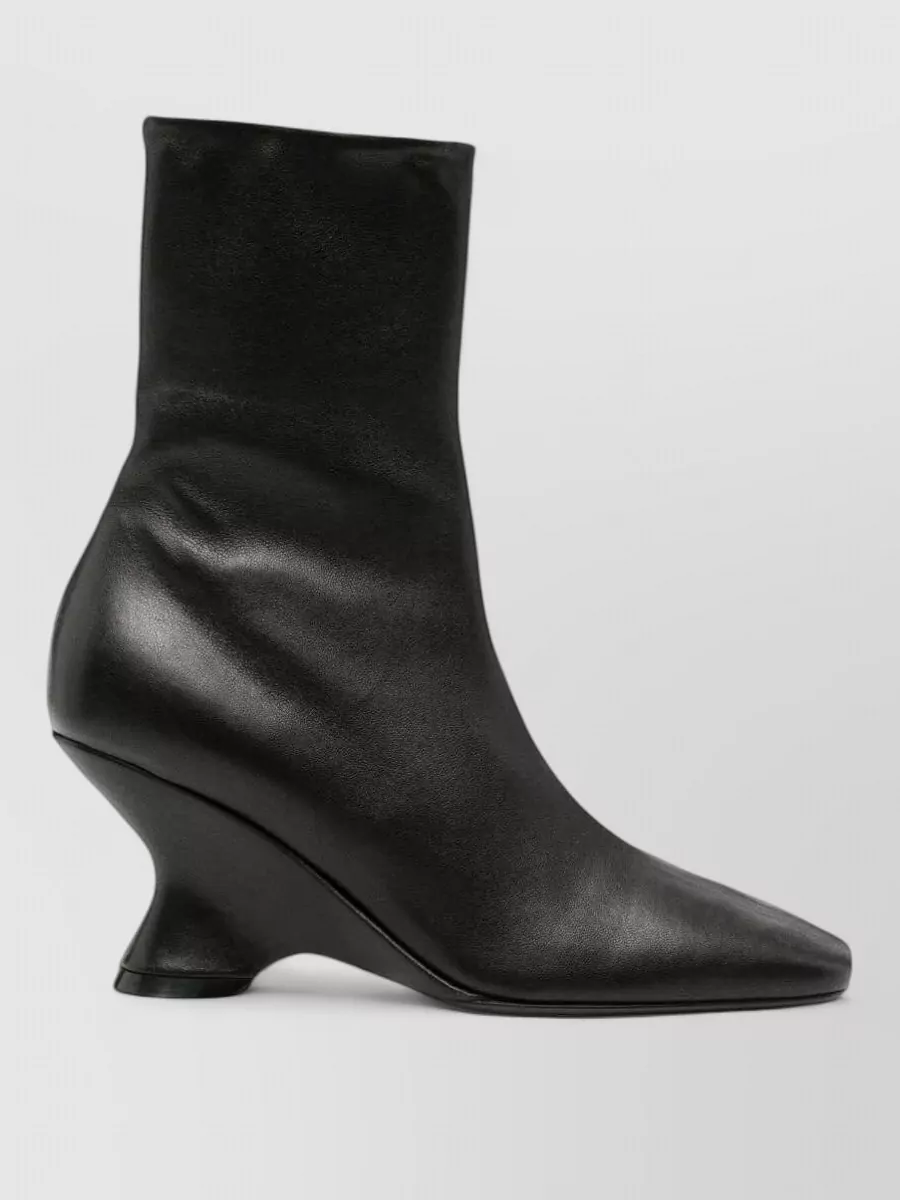 Dries Van Noten Leather Heeled Ankle Boots