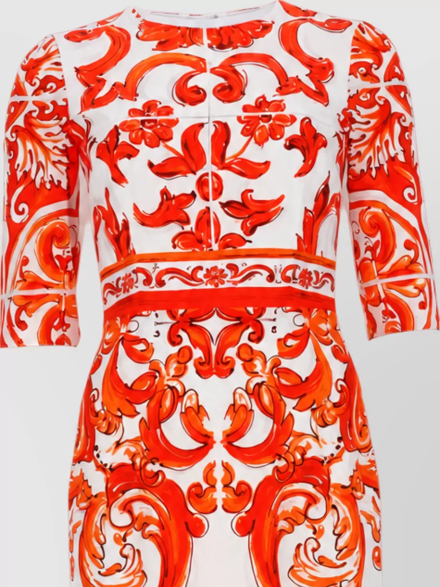 Dolce&Gabbana Silk Printed Midi Dress
