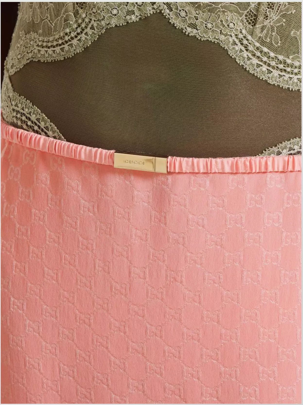 Gucci Silk Jacquard Skirt Back Slit