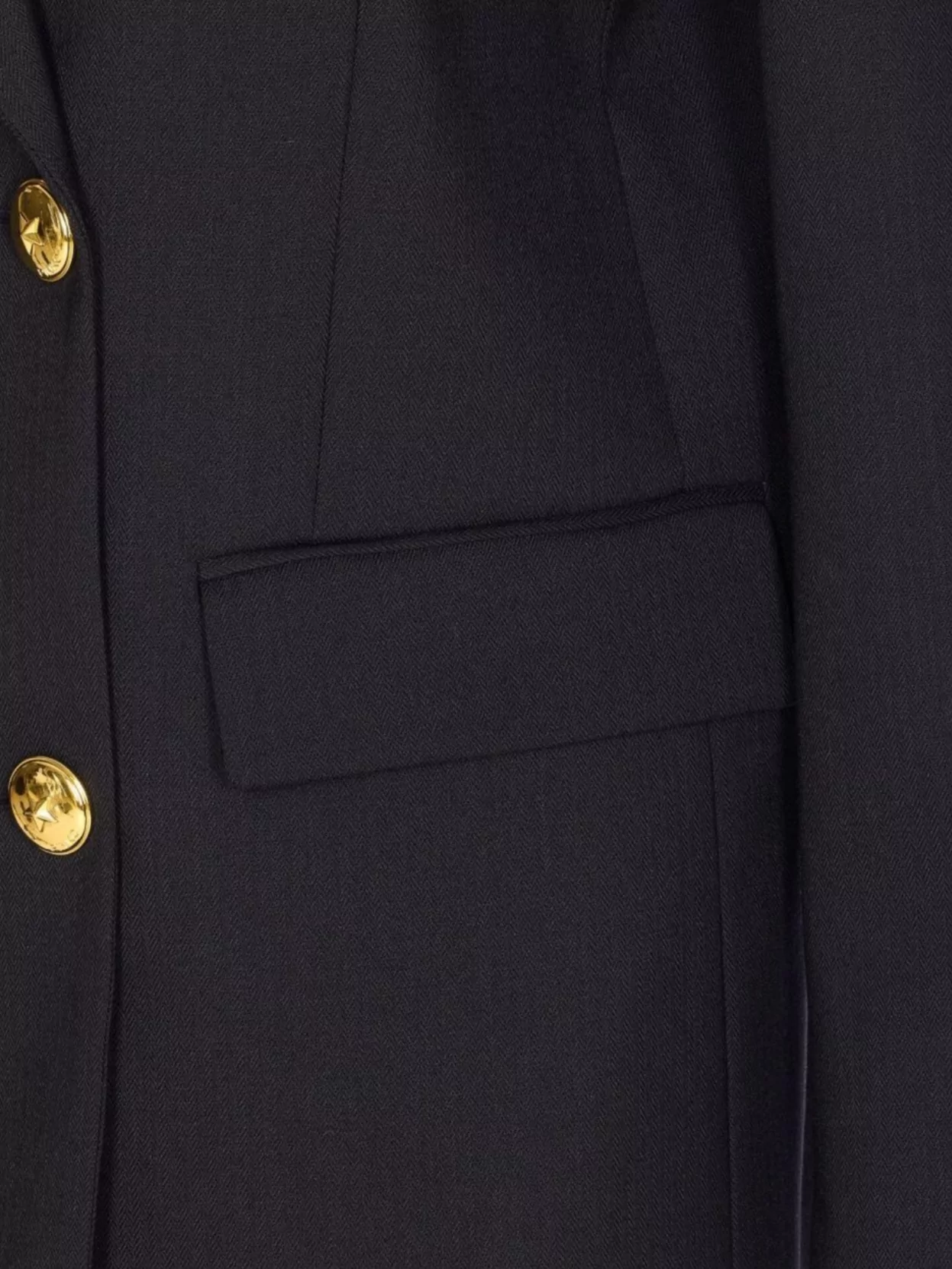 Pinko Double Breasted Jacket Gold Tone Buttons