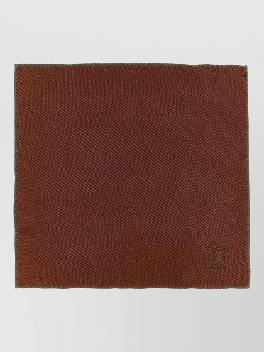 Brunello Cucinelli silk double-sided pocket square