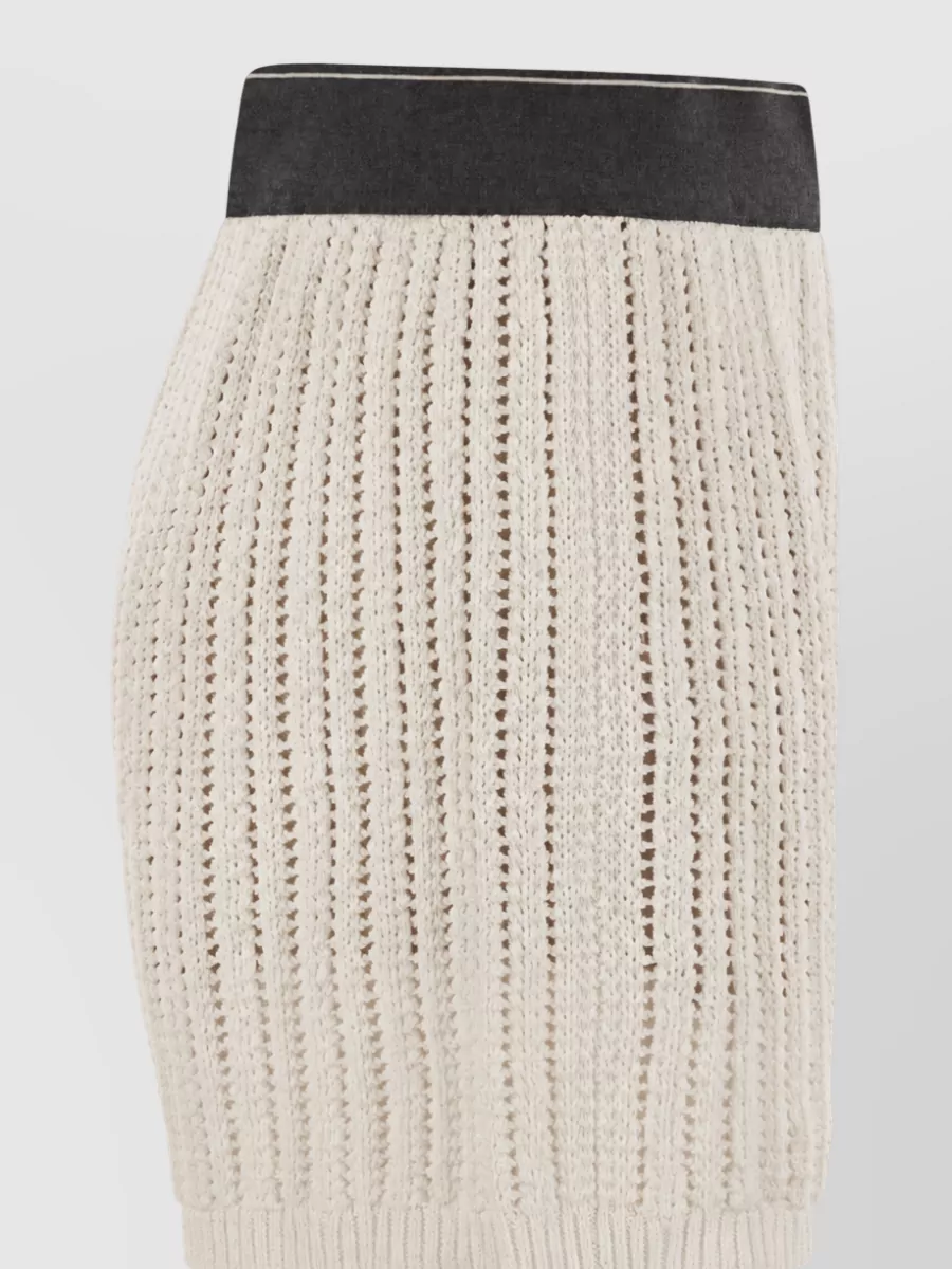 Brunello Cucinelli Cotton Net Knit Knee-Length Shorts
