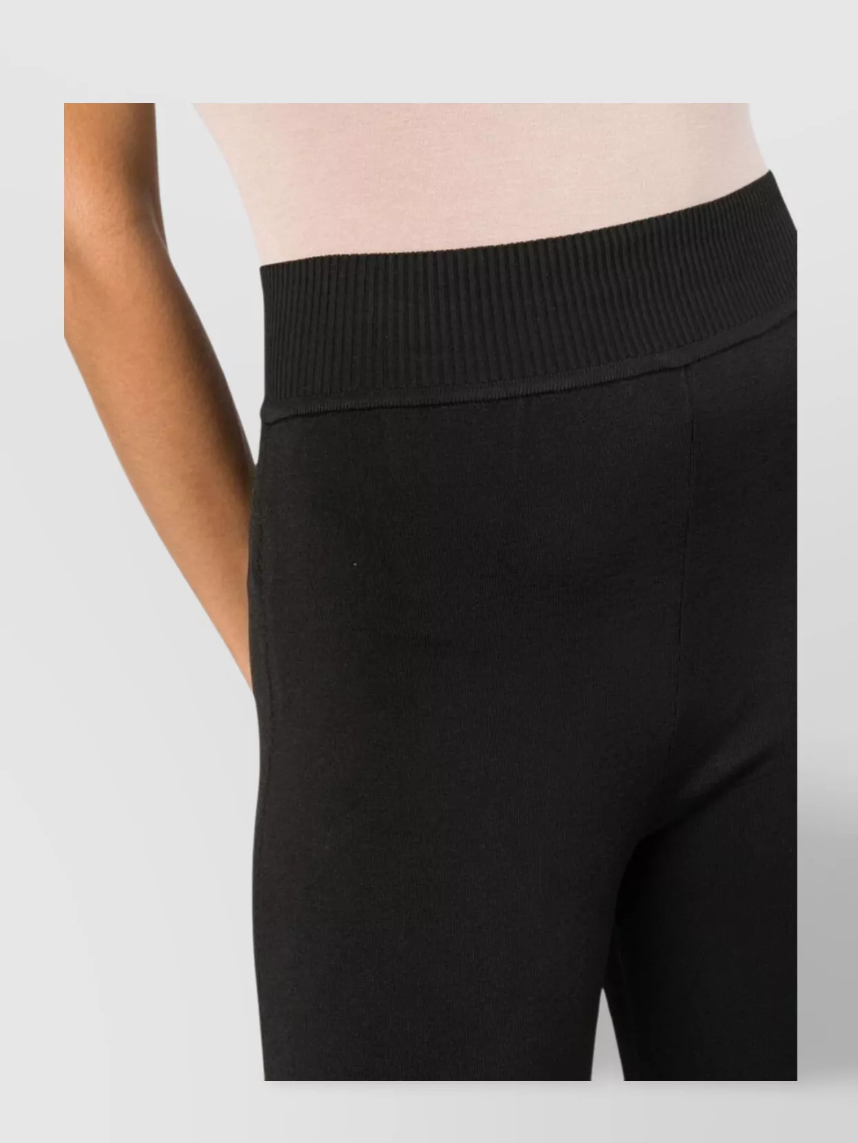 Philosophy Di Lorenzo Serafini Shiny Viscose Stretch Waistband Trousers In Black