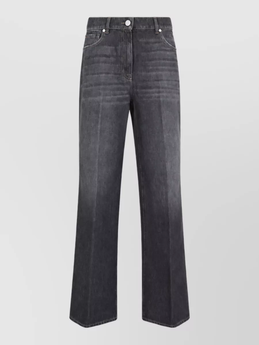 Peserico high-rise wide-leg denim jeans