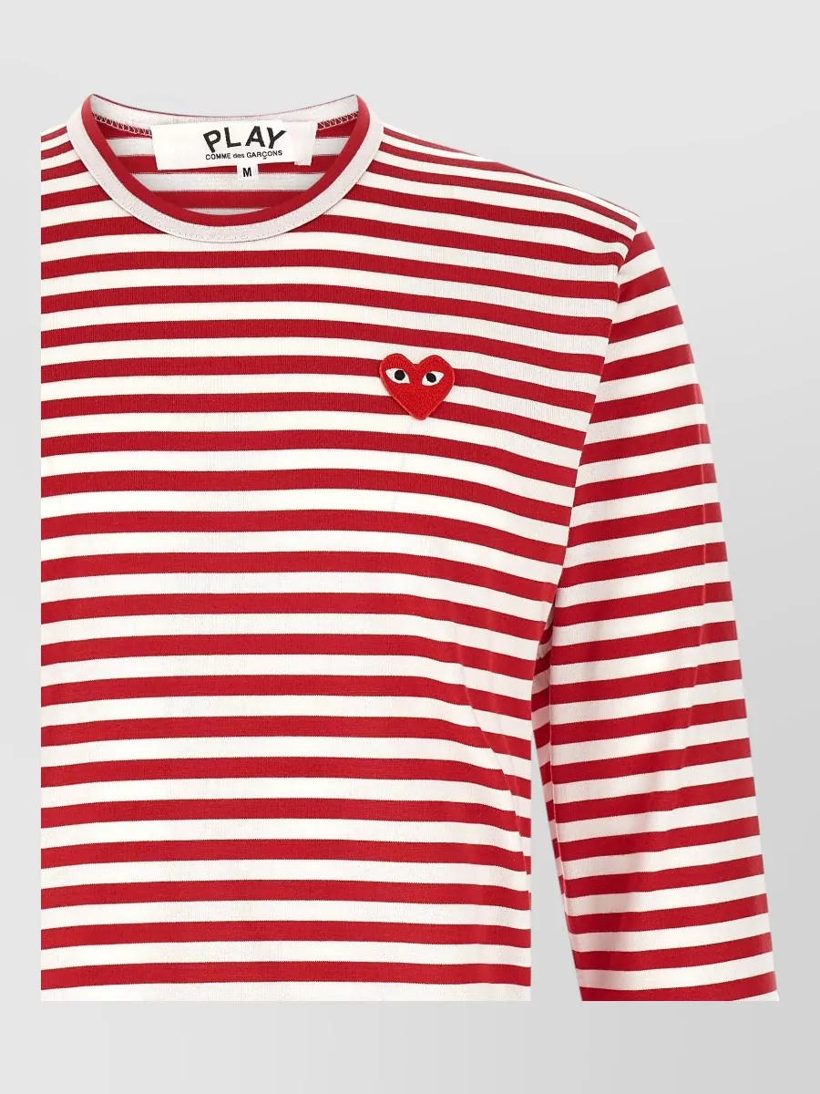 Comme Des Garçons Play Striped Long-Sleeve Cotton T-Shirt