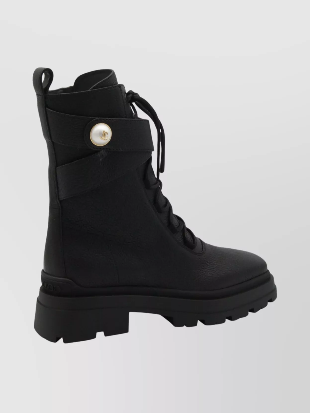 Jimmy Choo Chunky Sole Ankle Boots With Strap Detail In Black