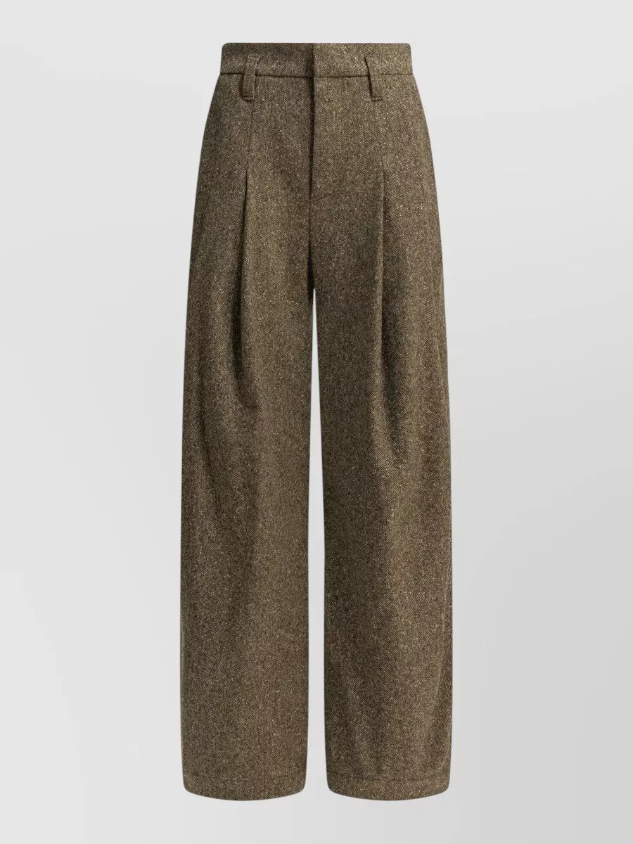 Brunello Cucinelli Wool pleated palazzo suit trousers