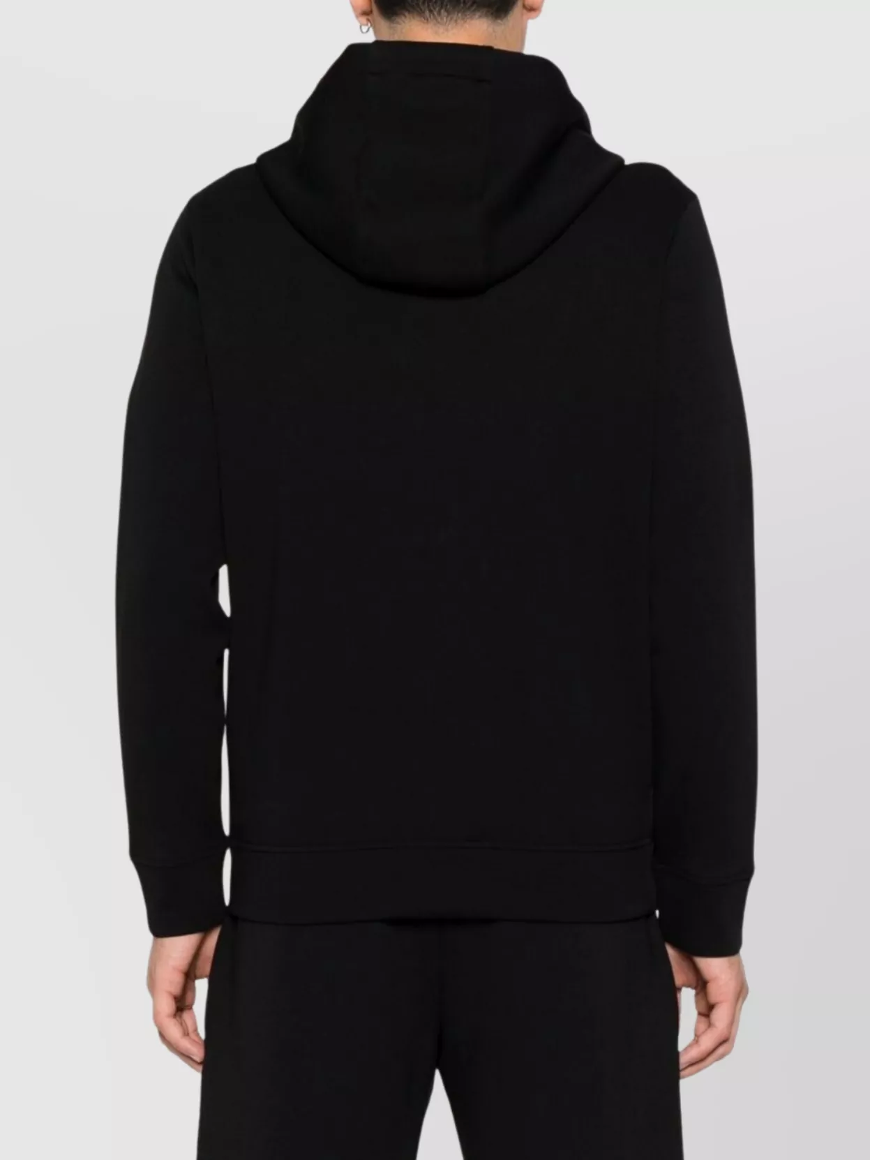 Emporio Armani Logo Cotton Hoodie With Hooded Design