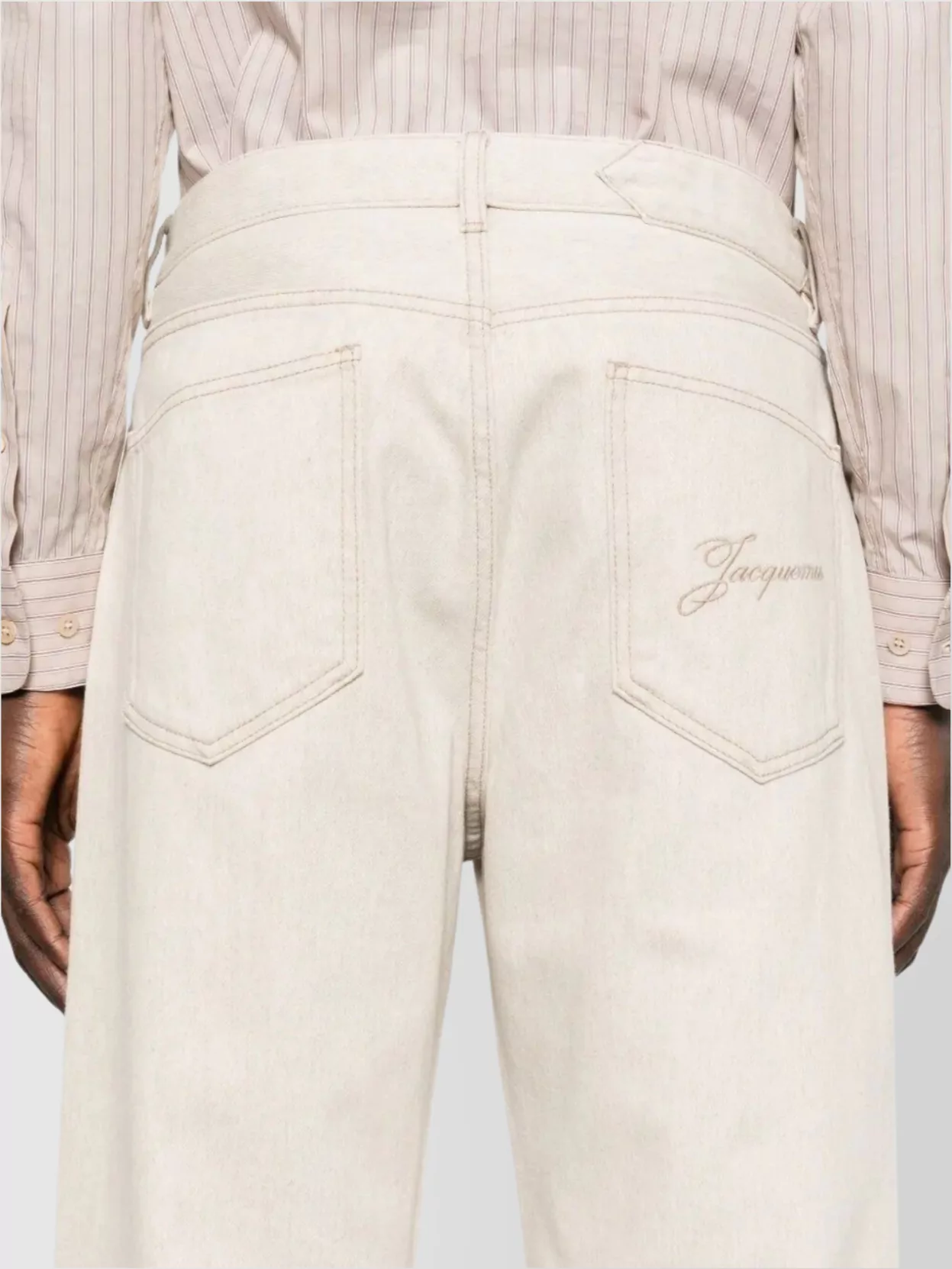 Jacquemus Straight Leg Denim Trousers Loops