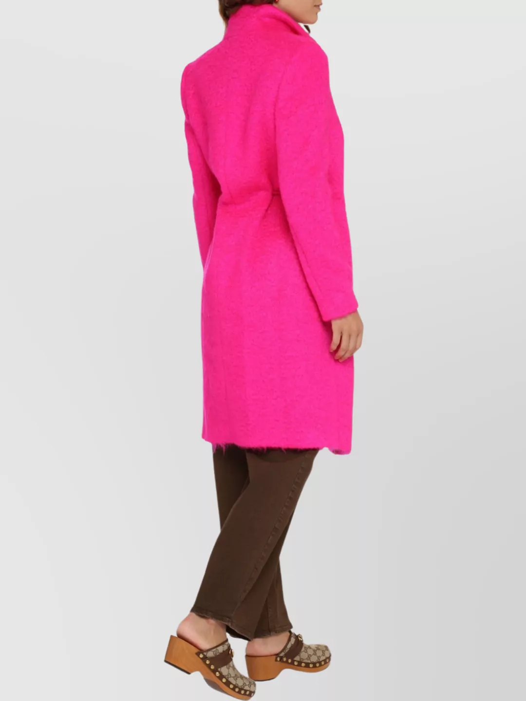Shop Genny Belted Waist Mohair Blend Coat
