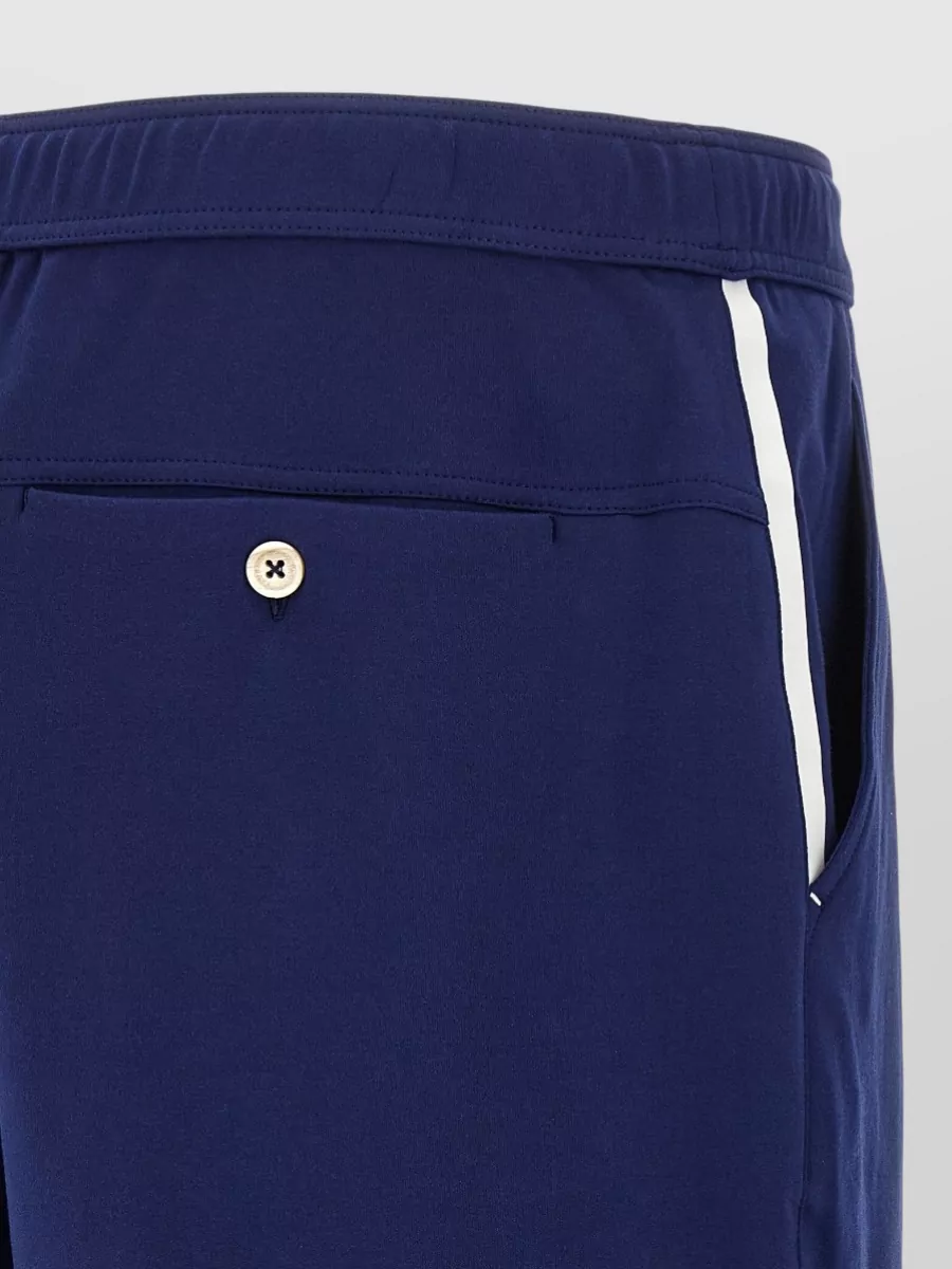 Brunello Cucinelli Interlock Cotton Bermuda Shorts Side Stripe